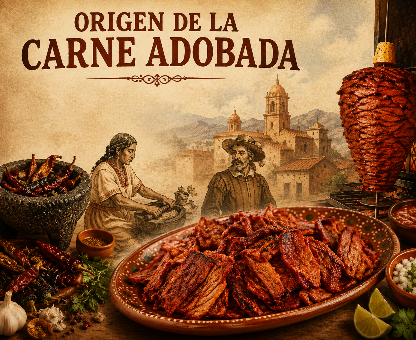 Origen de la carne adobada